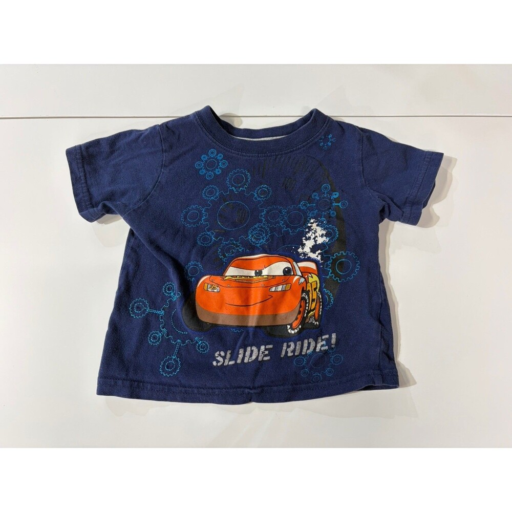 Y2K 2010 Disney Cars Lightning McQueen T-Shirt Size 18m